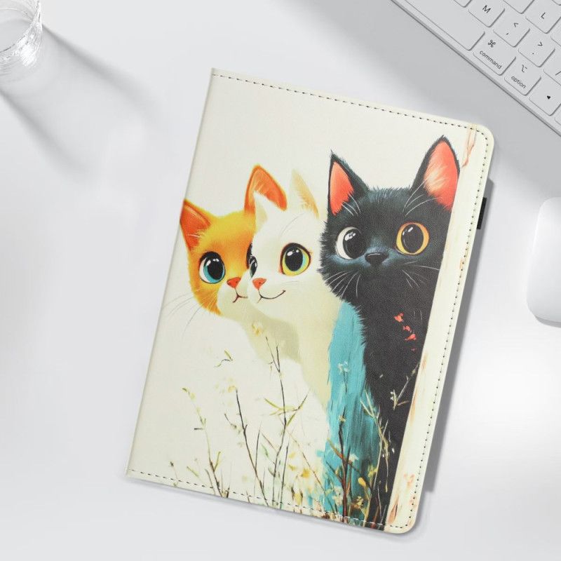 Cover Samsung Galaxy Tab S10 Fe Ontwerp Met Drie Katten