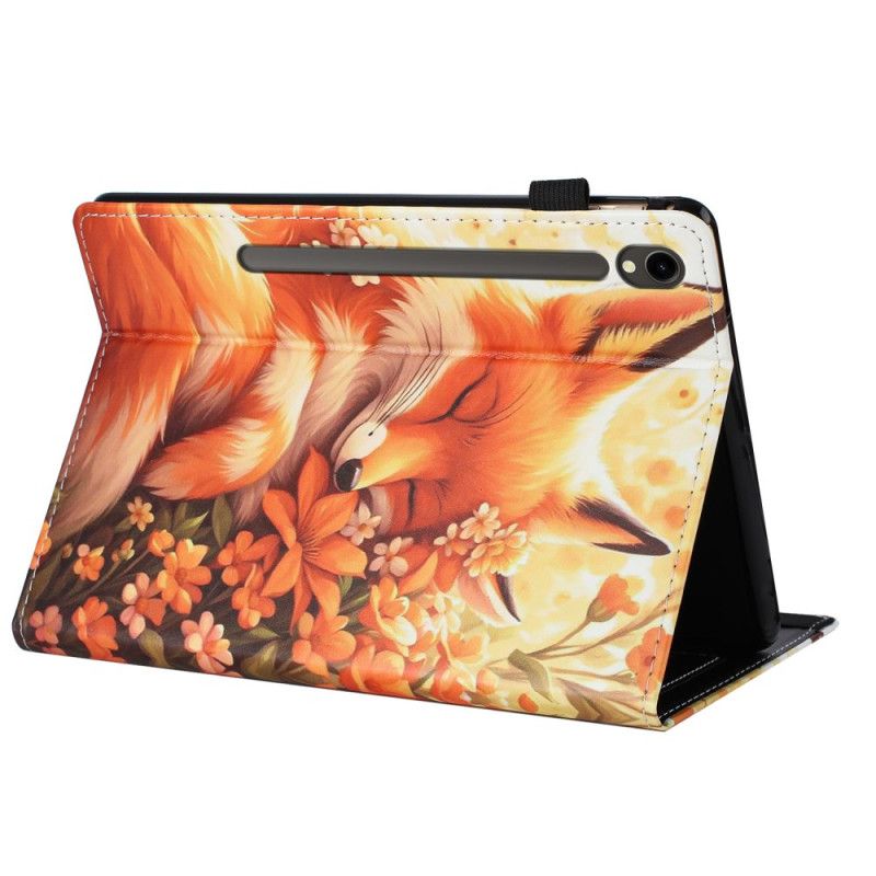 Cover Samsung Galaxy Tab S10 Fe Vos Met Bloemen Bescherming Hoesje