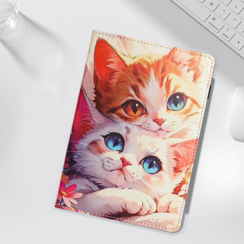 Hoesje Case Samsung Galaxy Tab S10 Fe Telefoonhoesje Ontwerp Met Twee Katten