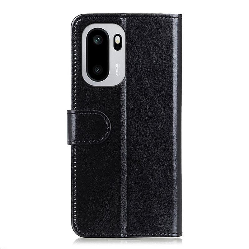 Flip Case Leren Oneplus 15r Lakleer Imitatieleer