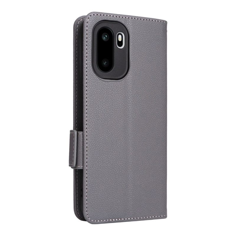 Flip Case Leren Oneplus 15r Lychee-textuur Met Bandje