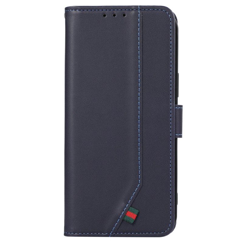 Flip Case Leren Oneplus 15r Rfid-blokkerend En Portemonneefunctie