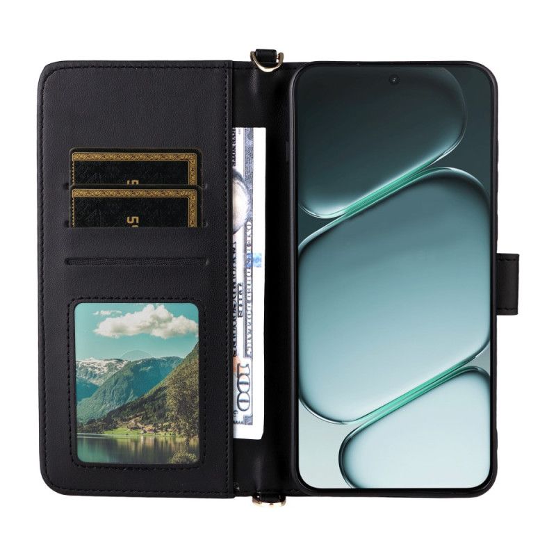 Folio-hoesje Oneplus 15r Telefoonhoesje 6 Kaartsleuven Met Bandjes