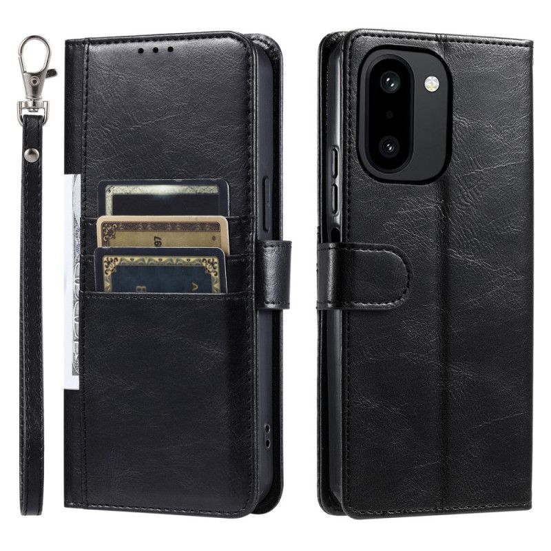 Leren Hoesje Oneplus 15r 6 Kaartsleuven En Draagkoord