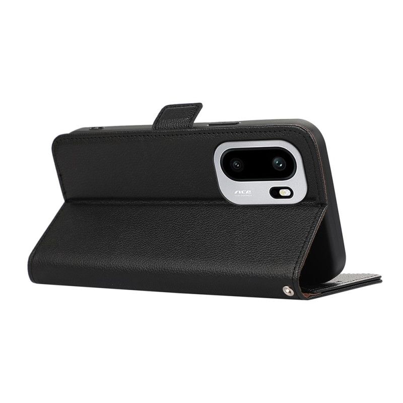 Leren Hoesje Oneplus 15r Abeel Lychee-textuur Bescherming Hoesje