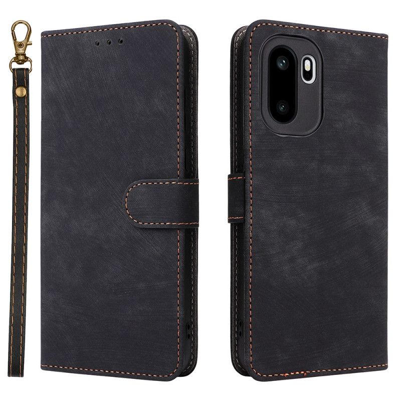 Leren Hoesje Oneplus 15r Rfid-blokkerend Suède-effect Bescherming Hoesje