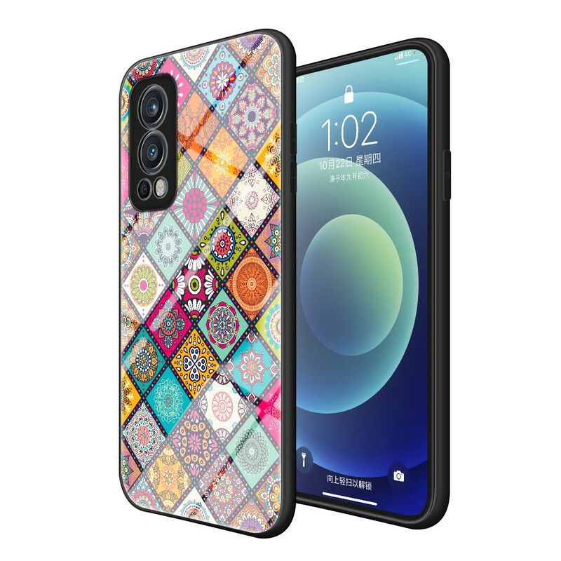 Cover Hoesje Oneplus Nord 2 5g Telefoonhoesje Magnetische Patchwork Houder