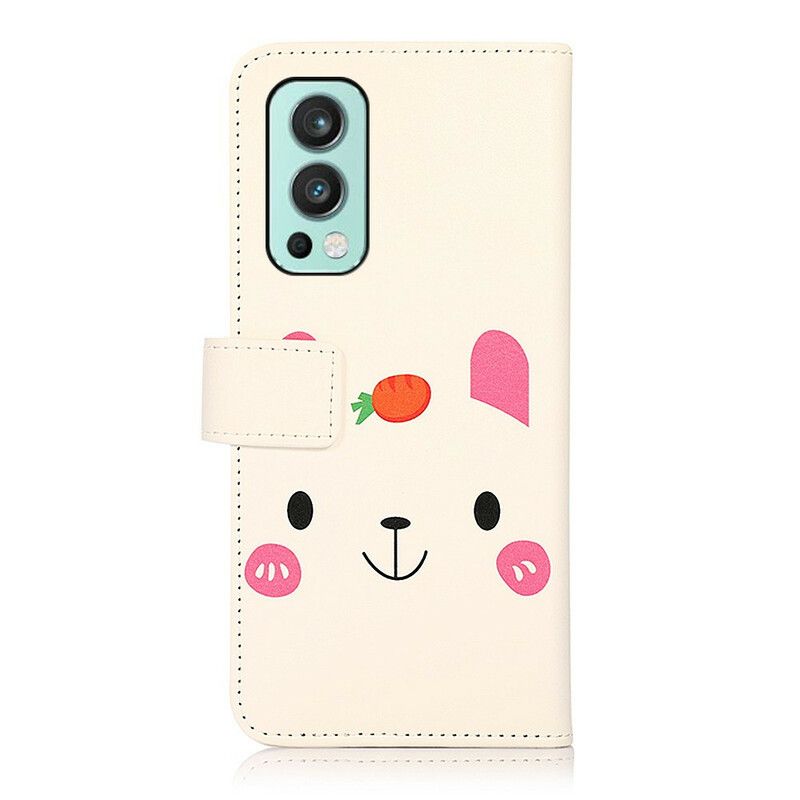 Flip Case Leren Oneplus Nord 2 5g Leuke Tekenfilm