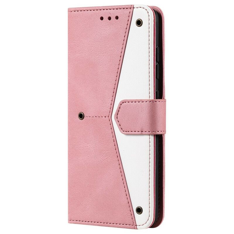 Flip Case Leren Oneplus Nord 2 5g Skin-touch Naden