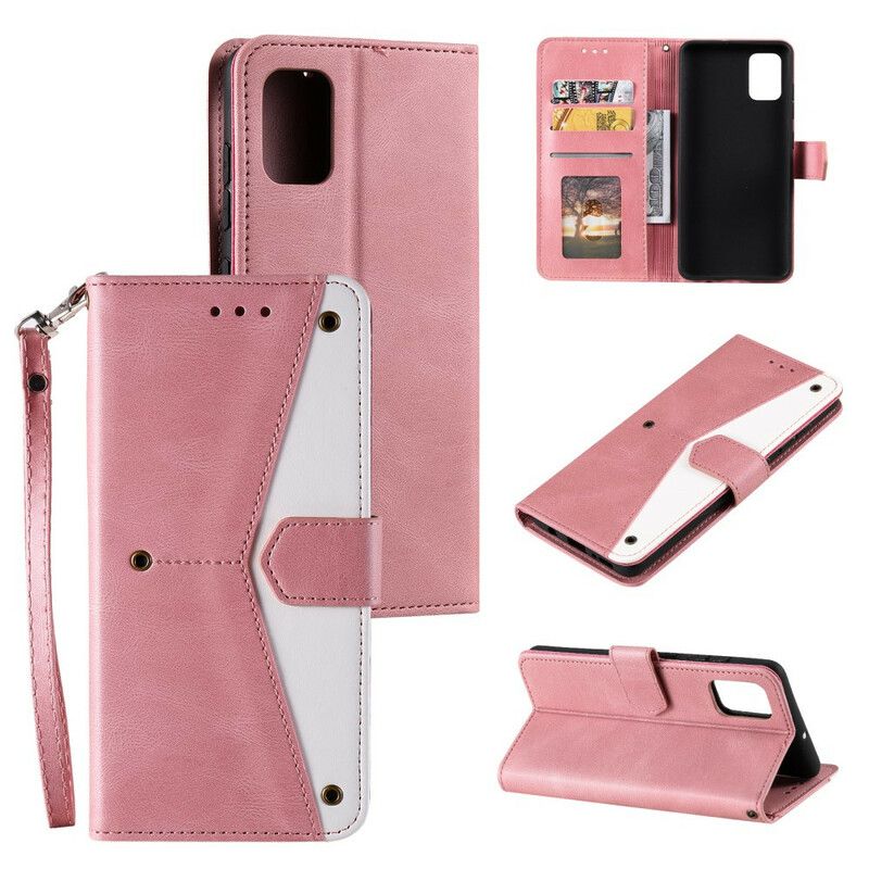 Flip Case Leren Oneplus Nord 2 5g Skin-touch Naden