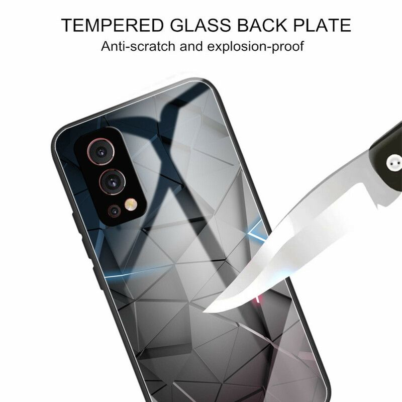 Hoesje Voor Oneplus Nord 2 5g Geometrie Van Gehard Glas