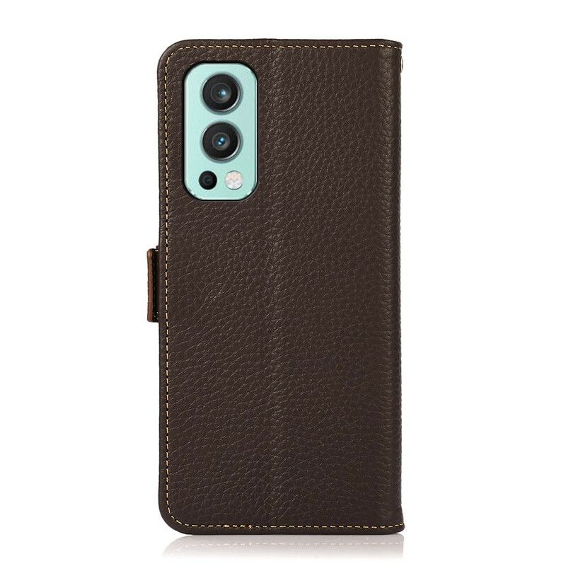 Leren Hoesje Oneplus Nord 2 5g Khazneh Lychee Leer