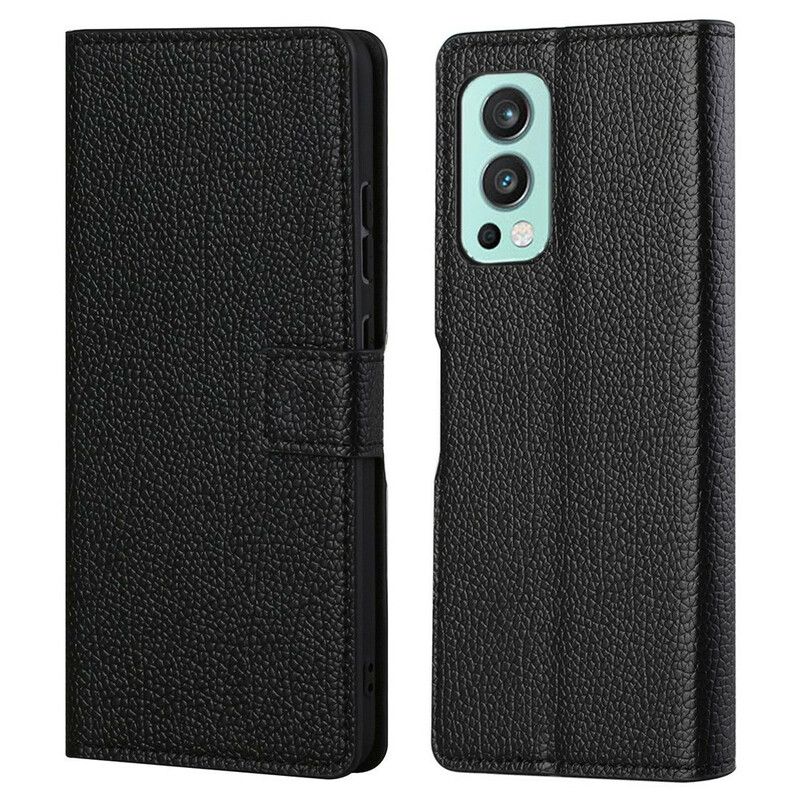 Leren Hoesje Oneplus Nord 2 5g Litchi-leereffect Bescherming Hoesje