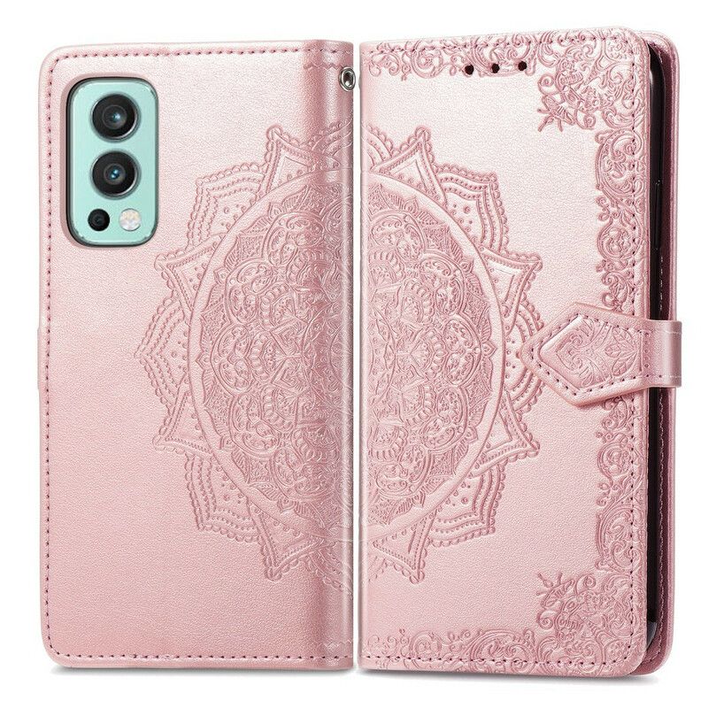 Leren Hoesje Oneplus Nord 2 5g Mandala Middeleeuwen Bescherming Hoesje