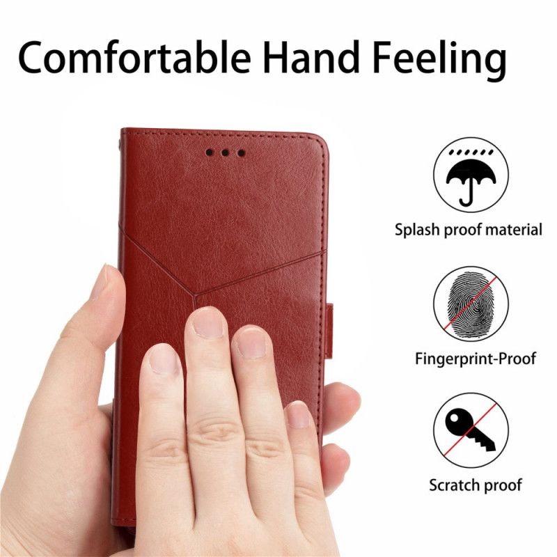 Leren Hoesje Oneplus Nord 2 5g Stijl Leer Geo Y-ontwerp