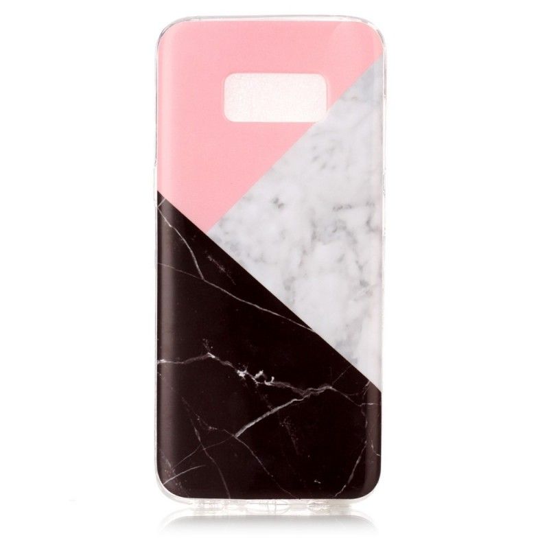 Cover Hoesje Samsung Galaxy S8 Telefoonhoesje Geometrisch Marmereffect