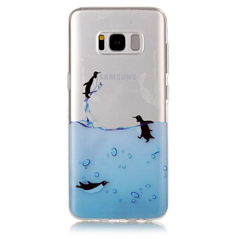 Cover Hoesje Samsung Galaxy S8 Telefoonhoesje Spel Van Pinguïns