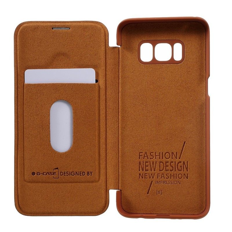Folio-hoesje Samsung Galaxy S8 Rood Zwart G-Case-Serie