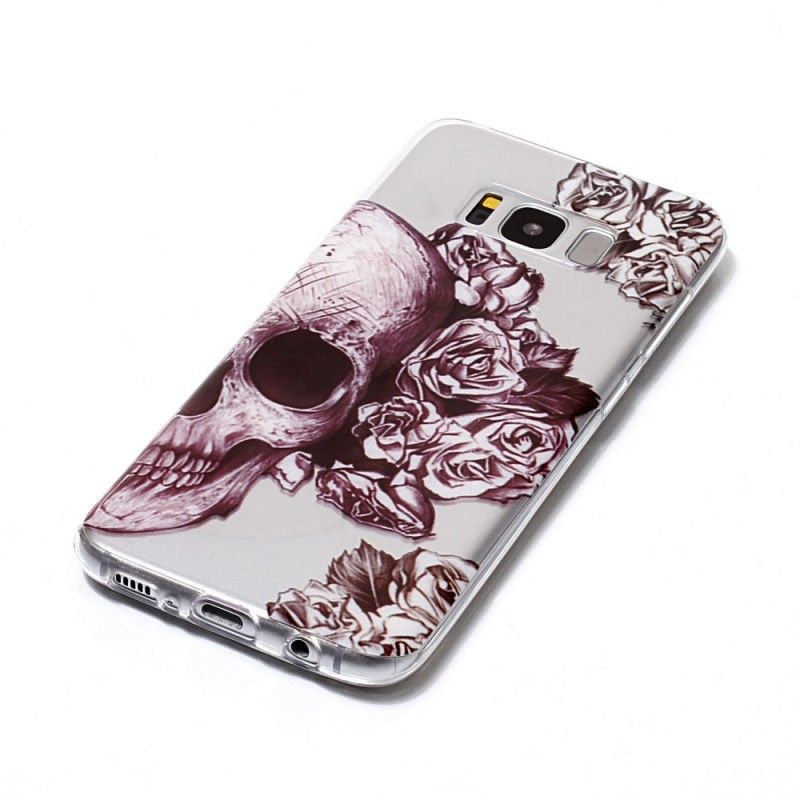 Hoesje Samsung Galaxy S8 Gebloemde Schedel