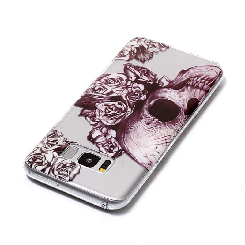 Hoesje Samsung Galaxy S8 Gebloemde Schedel