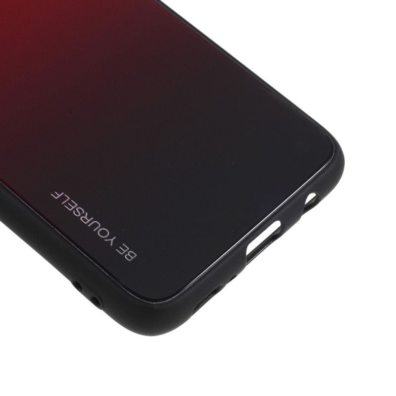 Hoesje Samsung Galaxy S8 Magenta Rood Wees Jezelf Gehard Glas