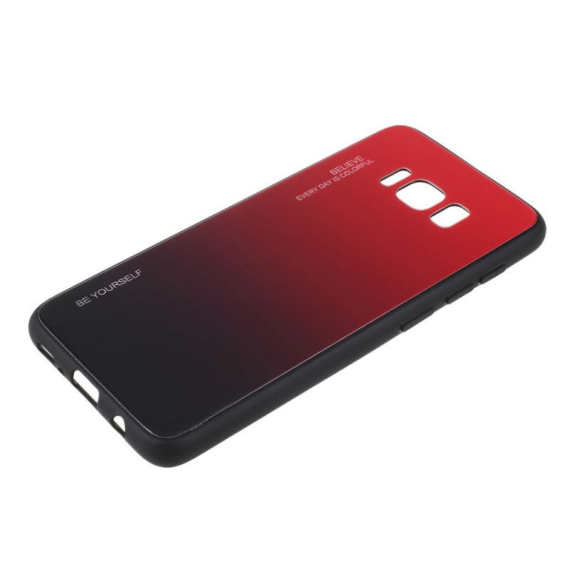 Hoesje Samsung Galaxy S8 Magenta Rood Wees Jezelf Gehard Glas