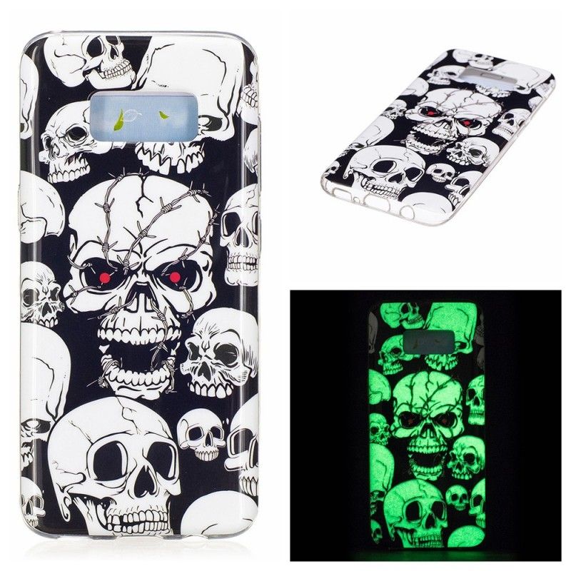 Hoesje voor Samsung Galaxy S8 Aandacht Fluorescerende Schedels