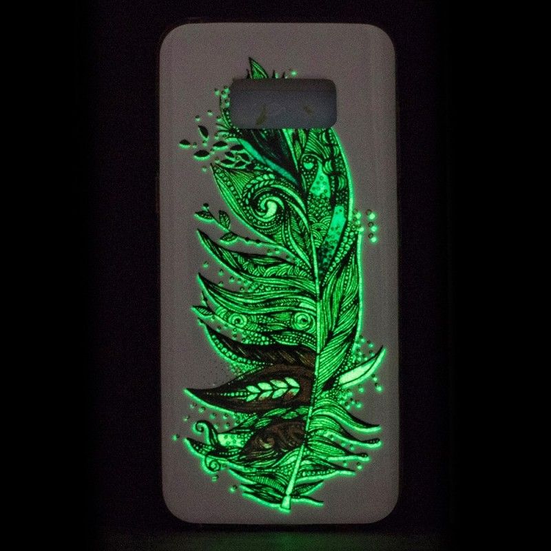 Hoesje voor Samsung Galaxy S8 Fluorescerende Tribale Veren