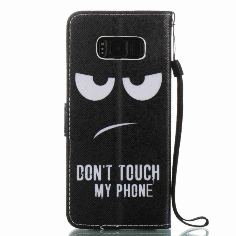 Leren Hoesje Samsung Galaxy S8 Raak Mijn Telefoon Niet Aan