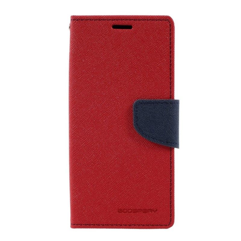 Leren Hoesje Samsung Galaxy S8 Rood Zwart Tweekleurig Kwik