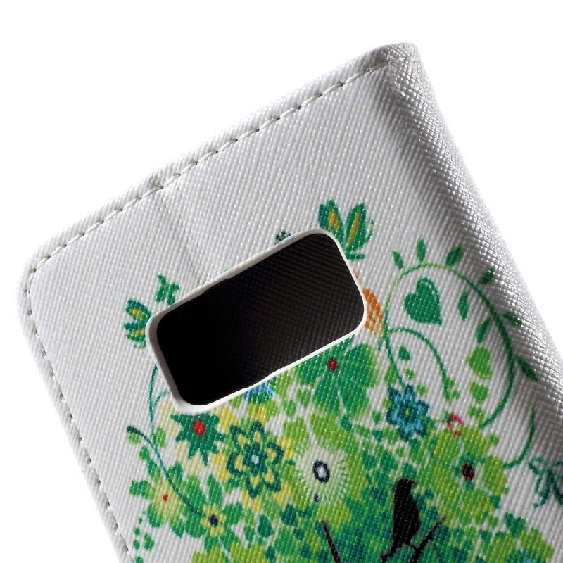 Leren Hoesje voor Samsung Galaxy S8 Bloeiende Boom