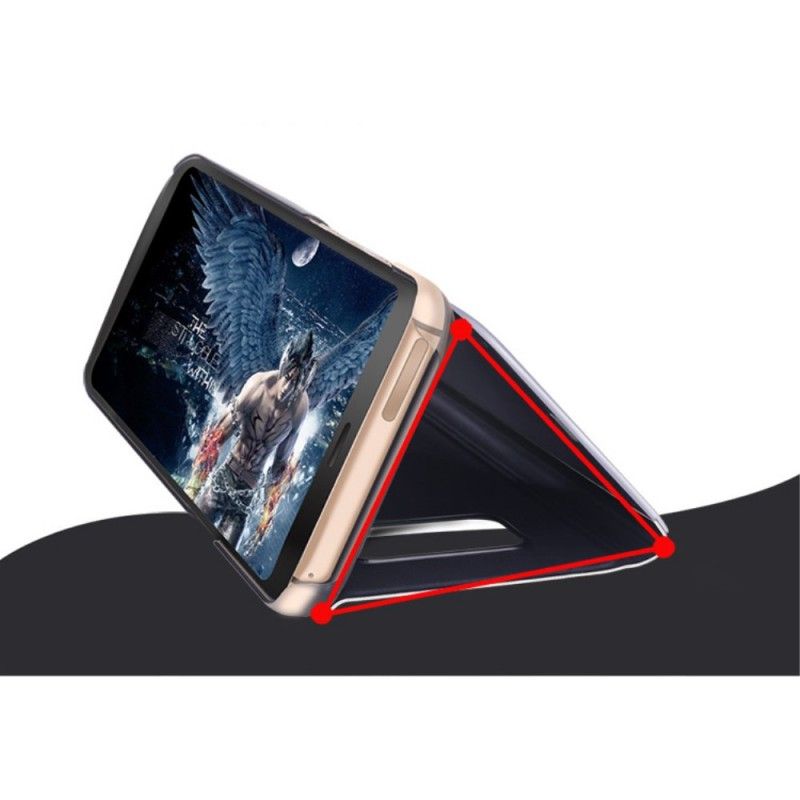 Zichtafdekking Samsung Galaxy S8 Lichtblauw Zwart Spiegel En Leereffect