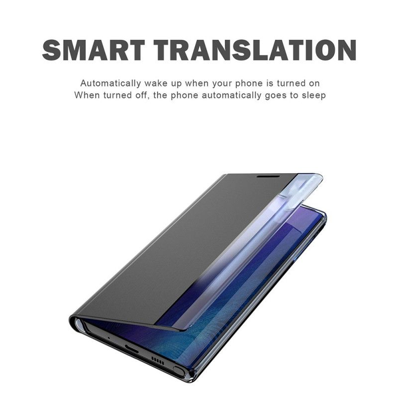 Bekijk Omslag iPhone 11 Pro Grijs Zwart Kunstleer Met Textuur