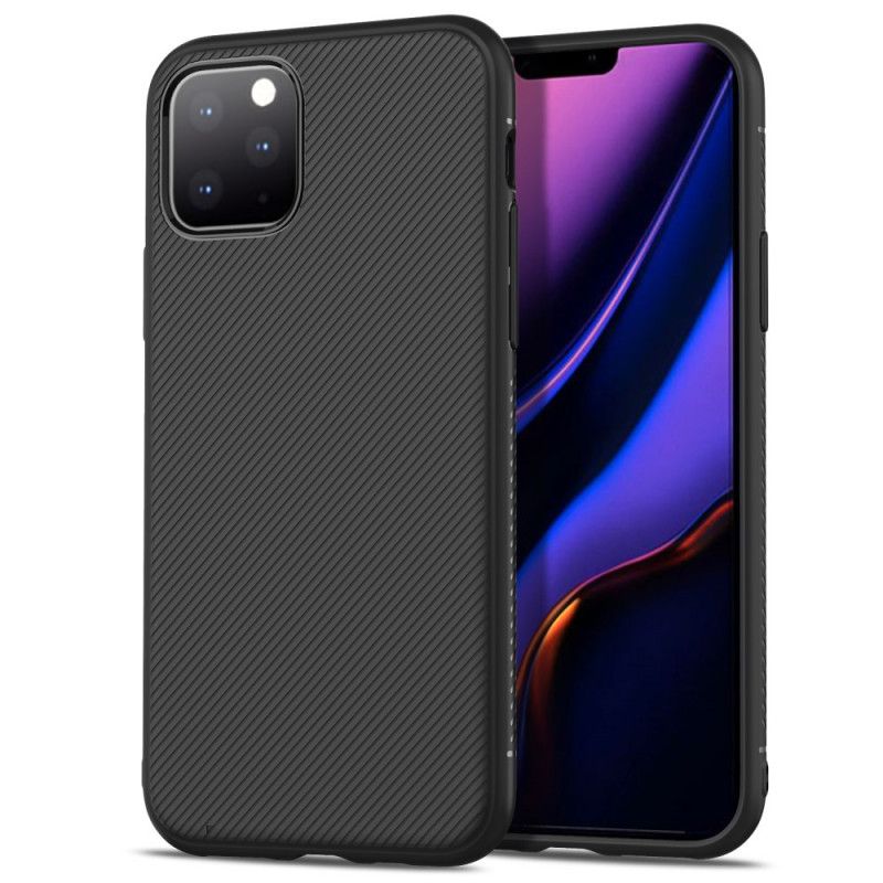Case Hoesje iPhone 11 Pro Marineblauw Zwart Telefoonhoesje Keperstof Uit De Jazzserie