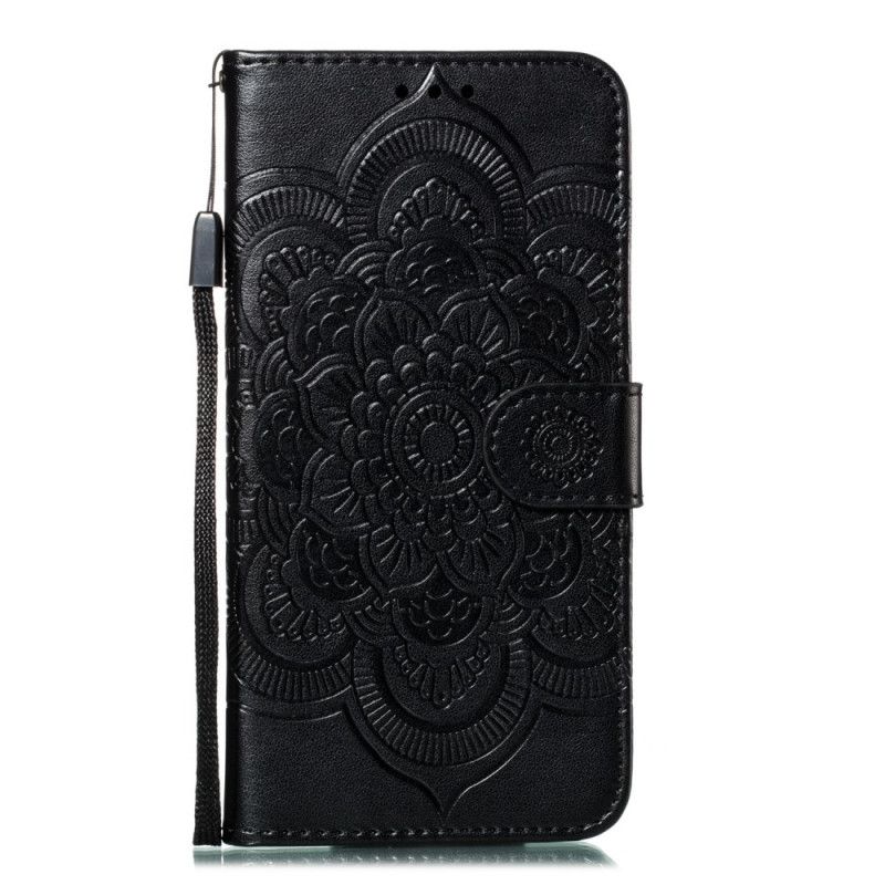 Cover Folio-hoesje iPhone 11 Pro Grijs Zwart Telefoonhoesje Hele Mandala