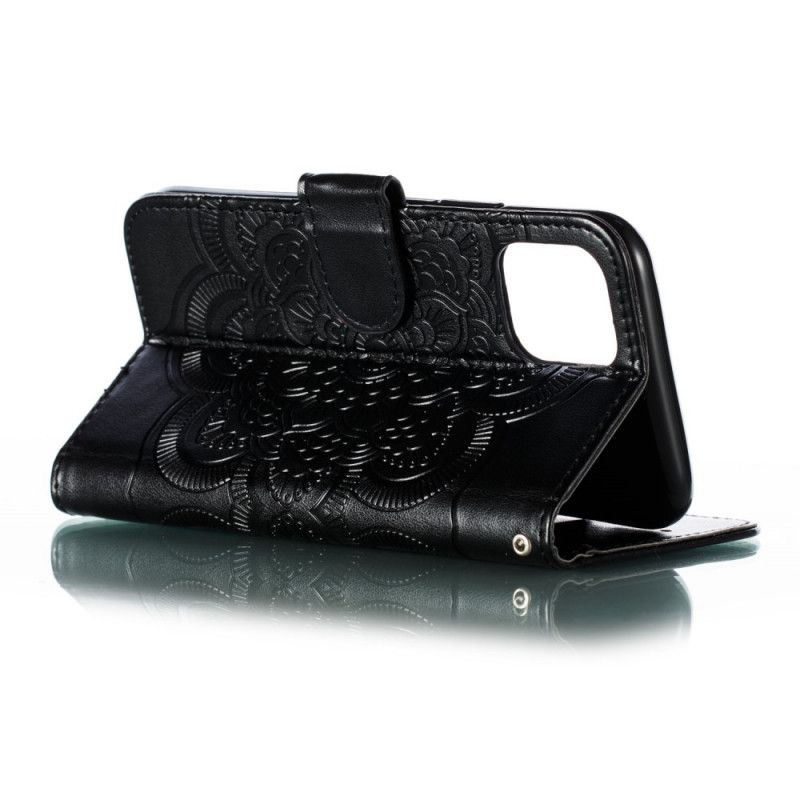 Cover Folio-hoesje iPhone 11 Pro Grijs Zwart Telefoonhoesje Hele Mandala