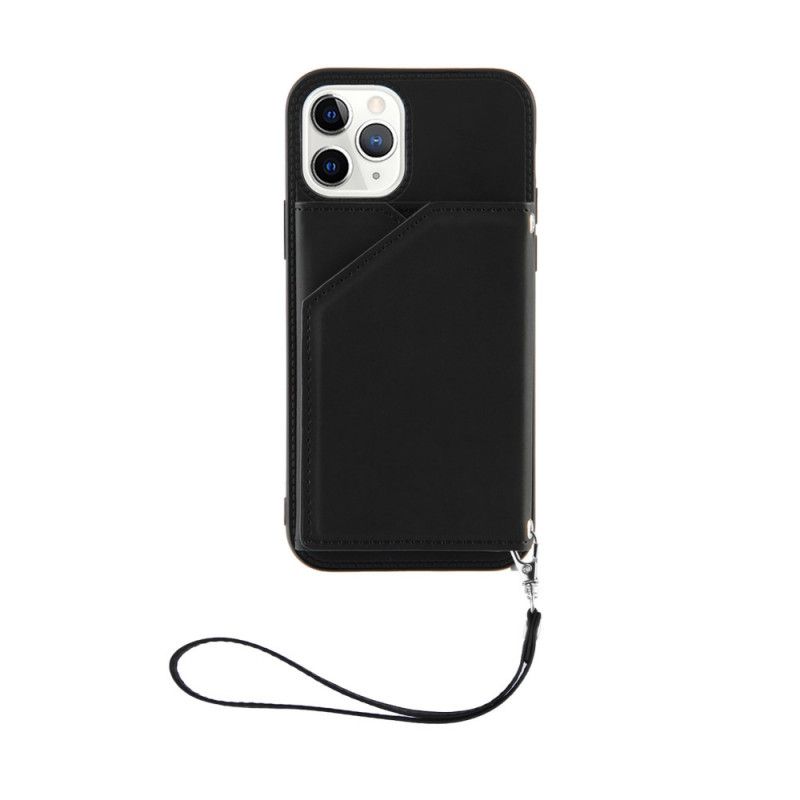 Cover Hoesje iPhone 11 Pro Rood Zwart Telefoonhoesje Handsfree Ondersteuning Voor Meerdere Kaarten