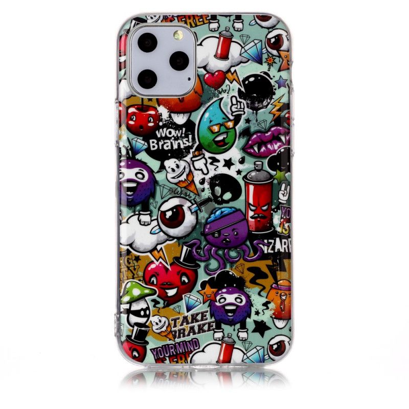 Cover Hoesje iPhone 11 Pro Telefoonhoesje Fluorescerende Waanzin