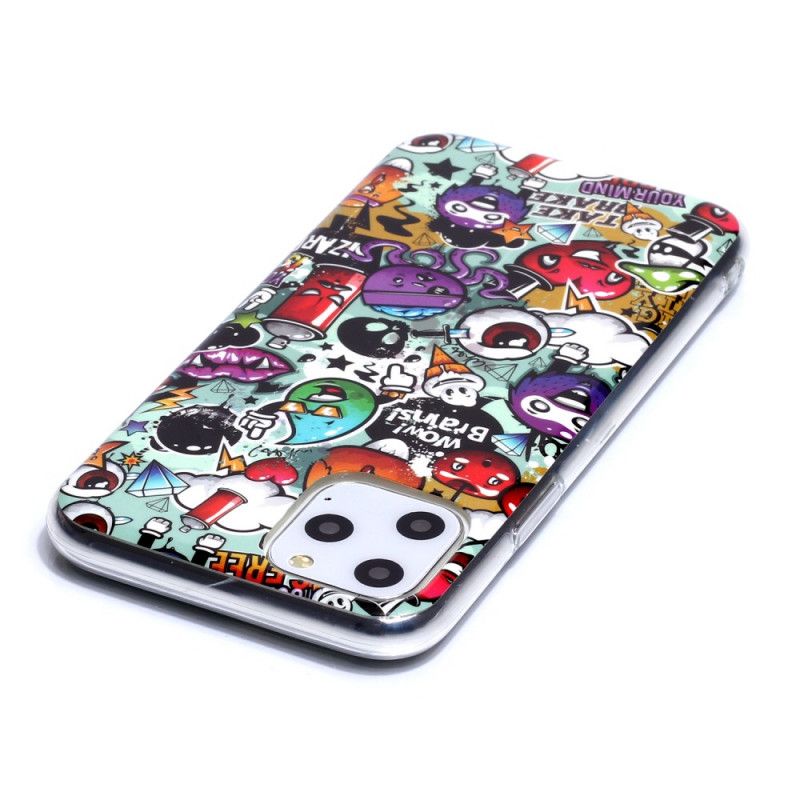 Cover Hoesje iPhone 11 Pro Telefoonhoesje Fluorescerende Waanzin