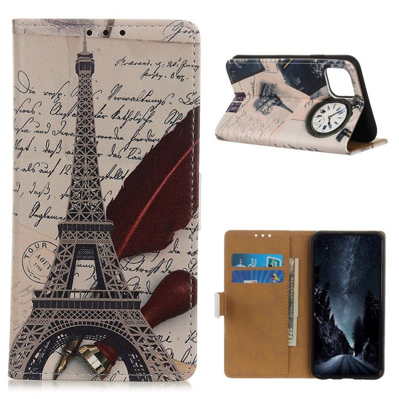 Flip Case Leren iPhone 11 Pro Eiffeltoren Van De Dichter
