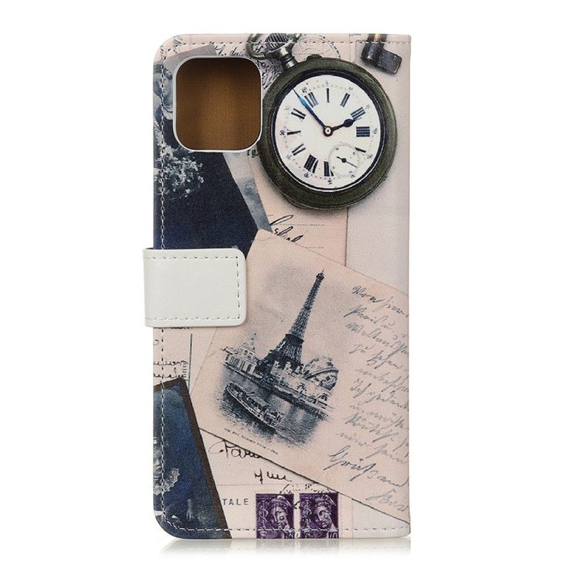 Flip Case Leren iPhone 11 Pro Eiffeltoren Van De Dichter