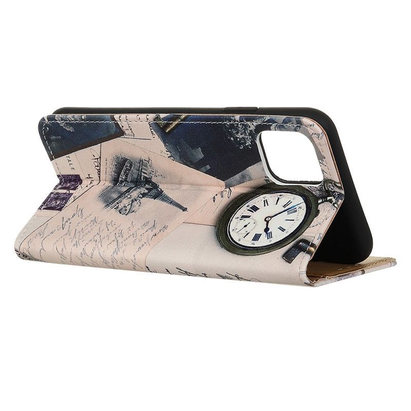 Flip Case Leren iPhone 11 Pro Eiffeltoren Van De Dichter
