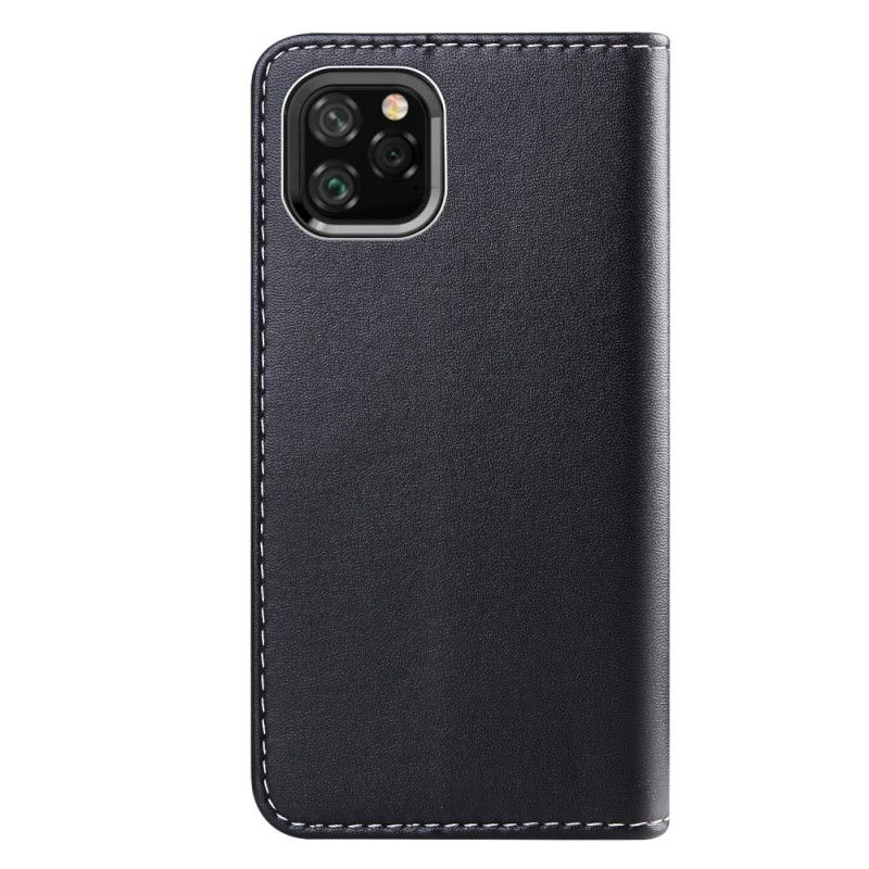 Flip Case Leren iPhone 11 Pro Lichtpaars Driekleurig Leereffect