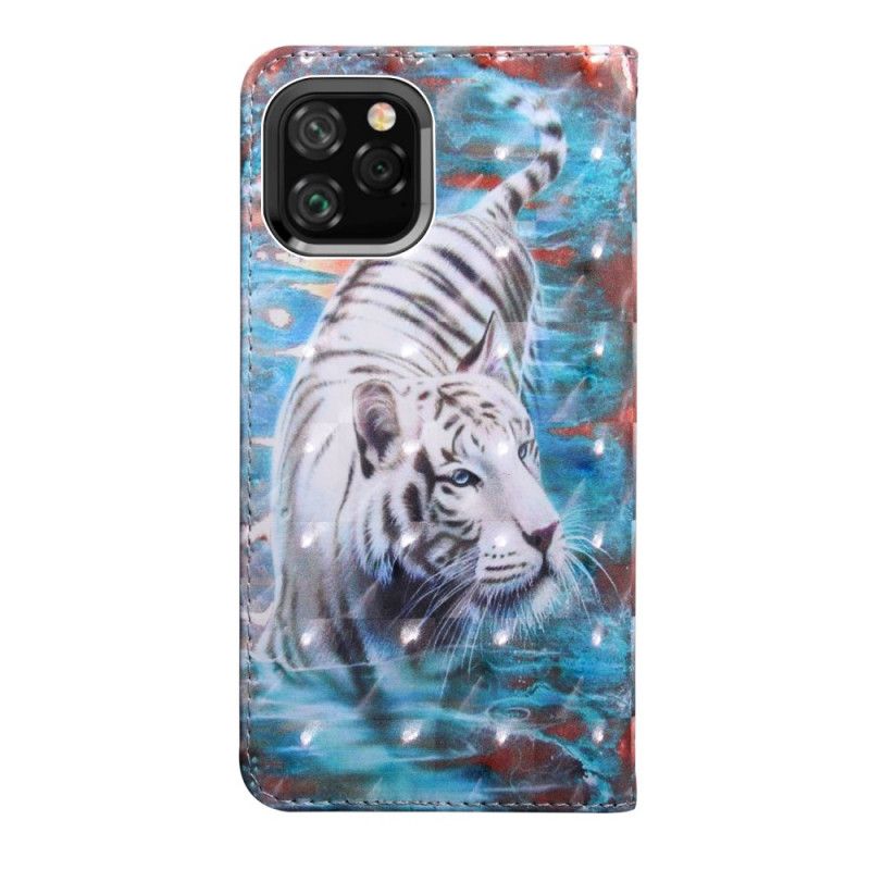 Flip Case Leren iPhone 11 Pro Lucien De Tijger
