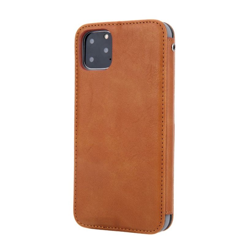 Folio-hoesje iPhone 11 Pro Grijs Zwart Finesse Leerstijl