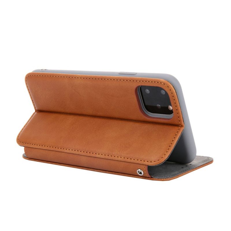 Folio-hoesje iPhone 11 Pro Grijs Zwart Finesse Leerstijl