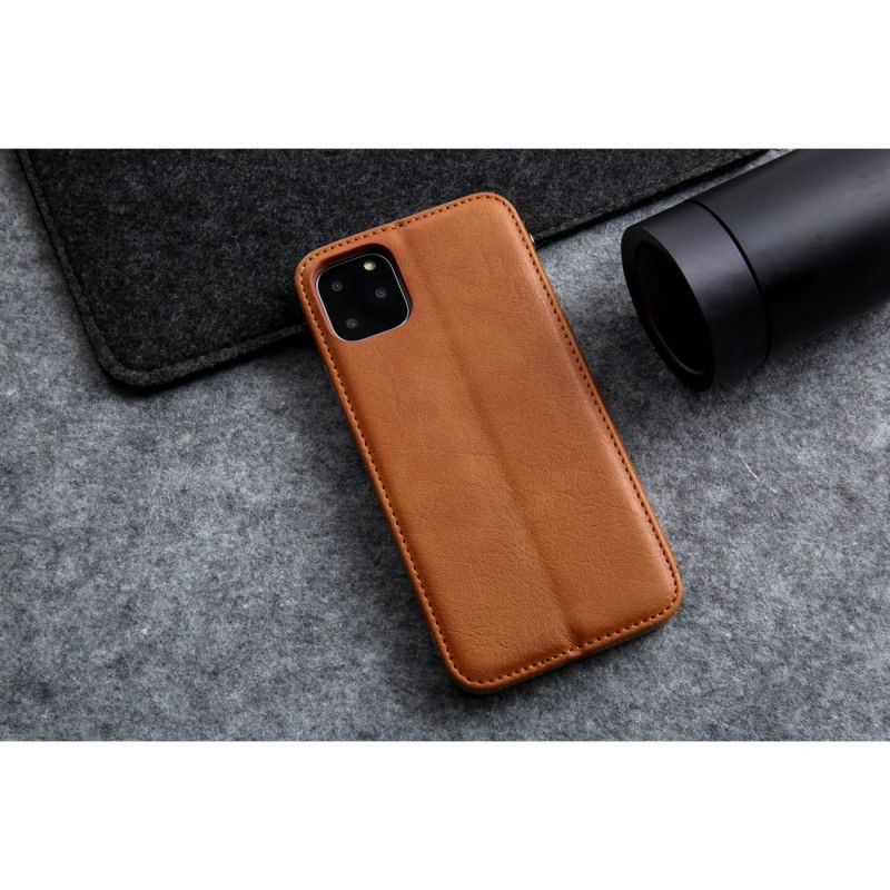Folio-hoesje iPhone 11 Pro Grijs Zwart Finesse Leerstijl