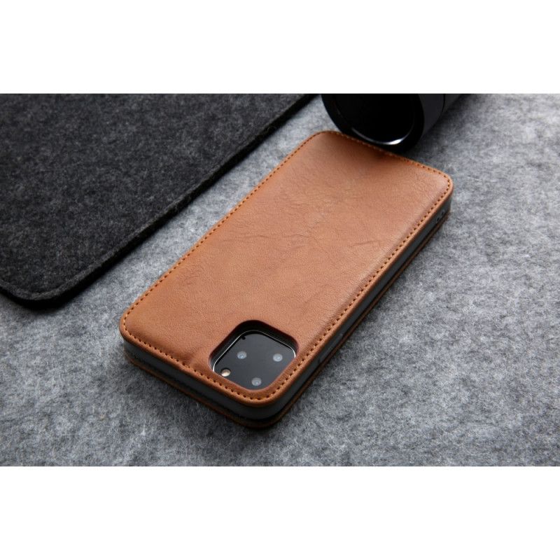Folio-hoesje iPhone 11 Pro Grijs Zwart Finesse Leerstijl