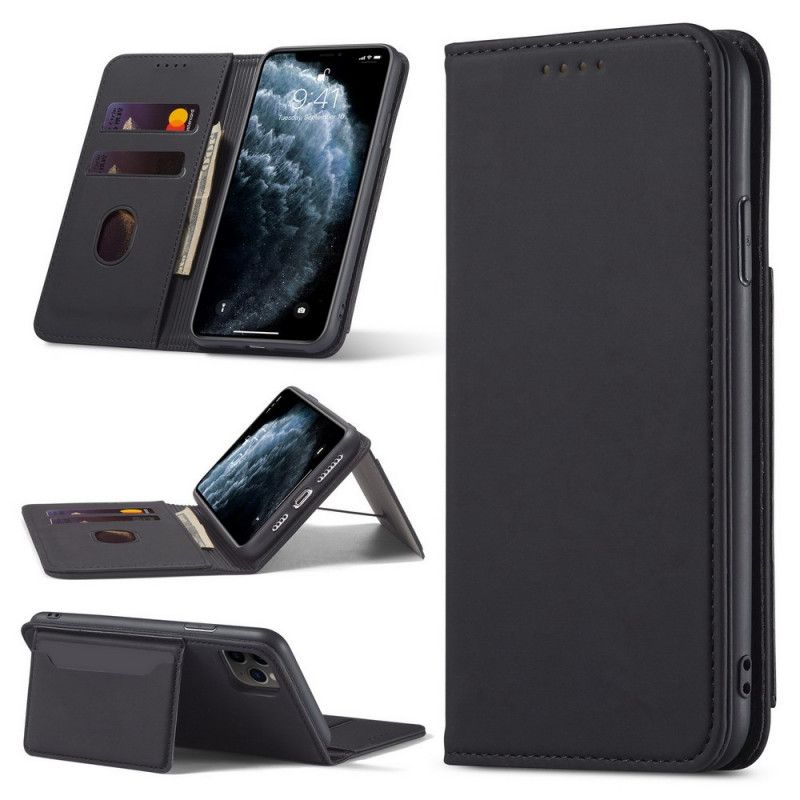 Folio-hoesje iPhone 11 Pro Rood Zwart Steunkaarthouder