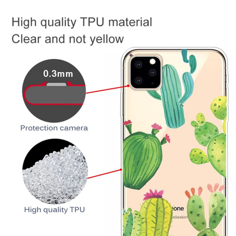 Hoesje iPhone 11 Pro Aquarel Cactus